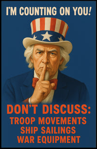Uncle Sam Patriotic WWII Tribute Poster PosterGoat