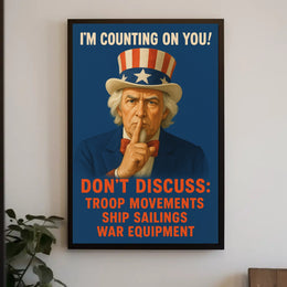 Uncle Sam Patriotic WWII Tribute Poster PosterGoat