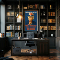 Uncle Sam Patriotic WWII Tribute Poster PosterGoat