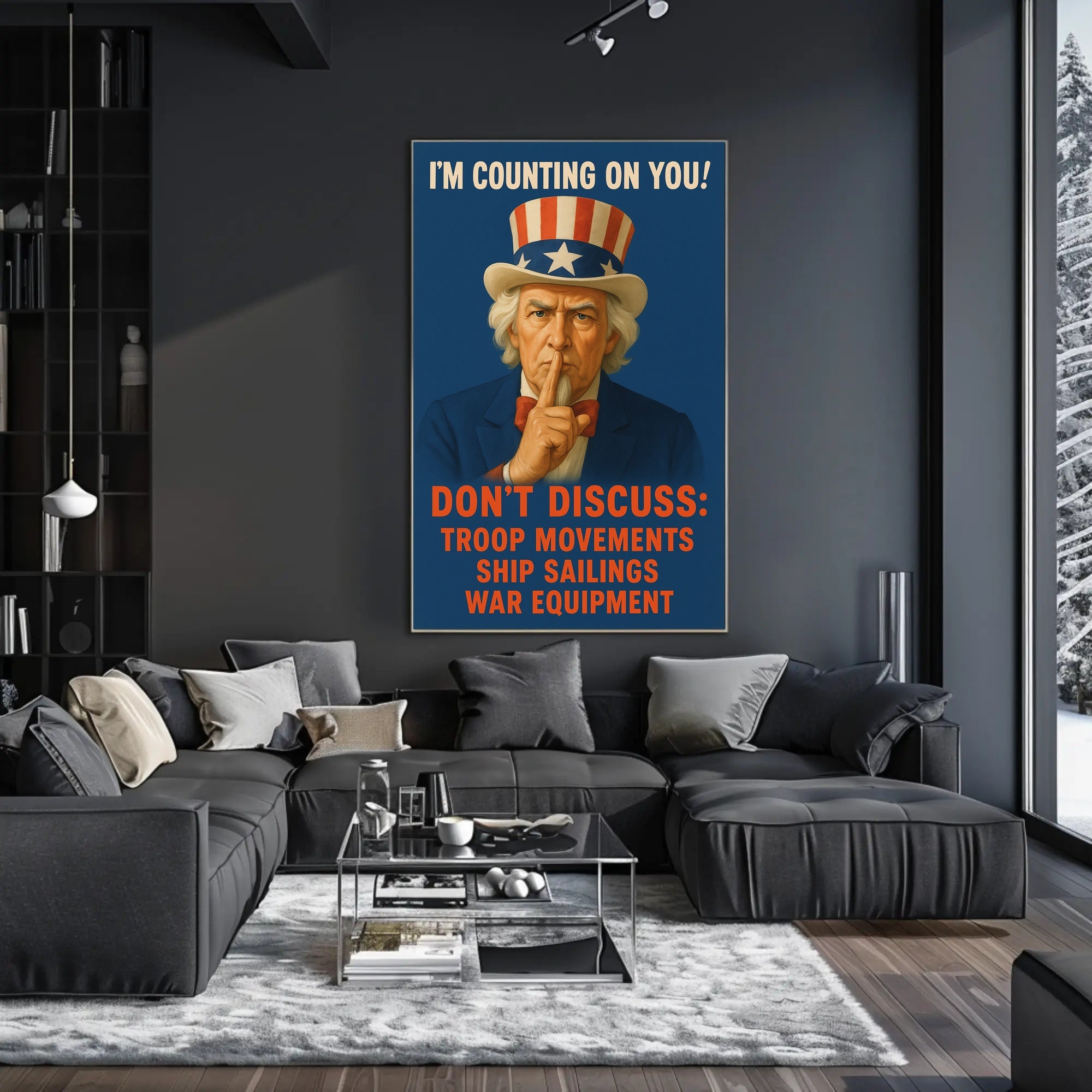 Uncle Sam Patriotic WWII Tribute Poster PosterGoat