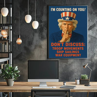 Uncle Sam Patriotic WWII Tribute Poster PosterGoat