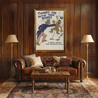 Uncle Sam Punches Enemy in WWII Propaganda Poster PosterGoat
