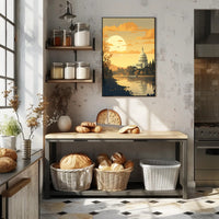 United States Capitol at Sunset Artistic Poster PosterGoat