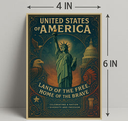 United States Of America Land Of The Poster PosterGoat