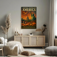 United States of America Dreams and Diversity Poster PosterGoat
