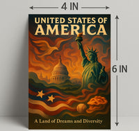 United States of America Dreams and Diversity Poster PosterGoat