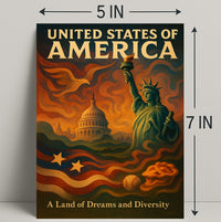 United States of America Dreams and Diversity Poster PosterGoat