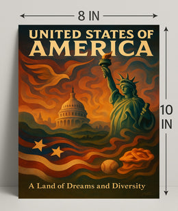 United States of America Dreams and Diversity Poster PosterGoat