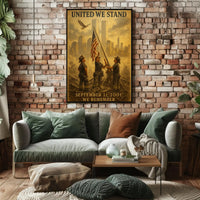 United We Stand Heroic Remembrance Historical Poster PosterGoat