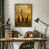 United We Stand Heroic Remembrance Historical Poster PosterGoat