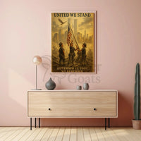 United We Stand Heroic Remembrance Historical Poster PosterGoat