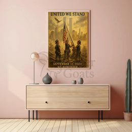 United We Stand Heroic Remembrance Historical Poster PosterGoat