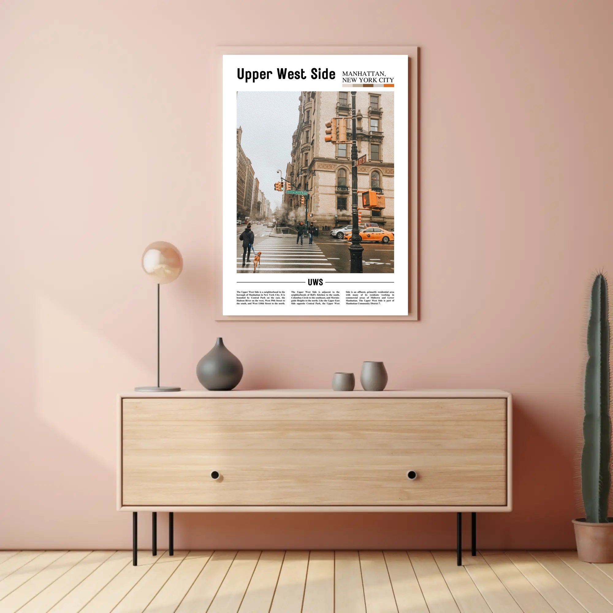 Upper West Side Urban Architectural Travel Poster PosterGoat