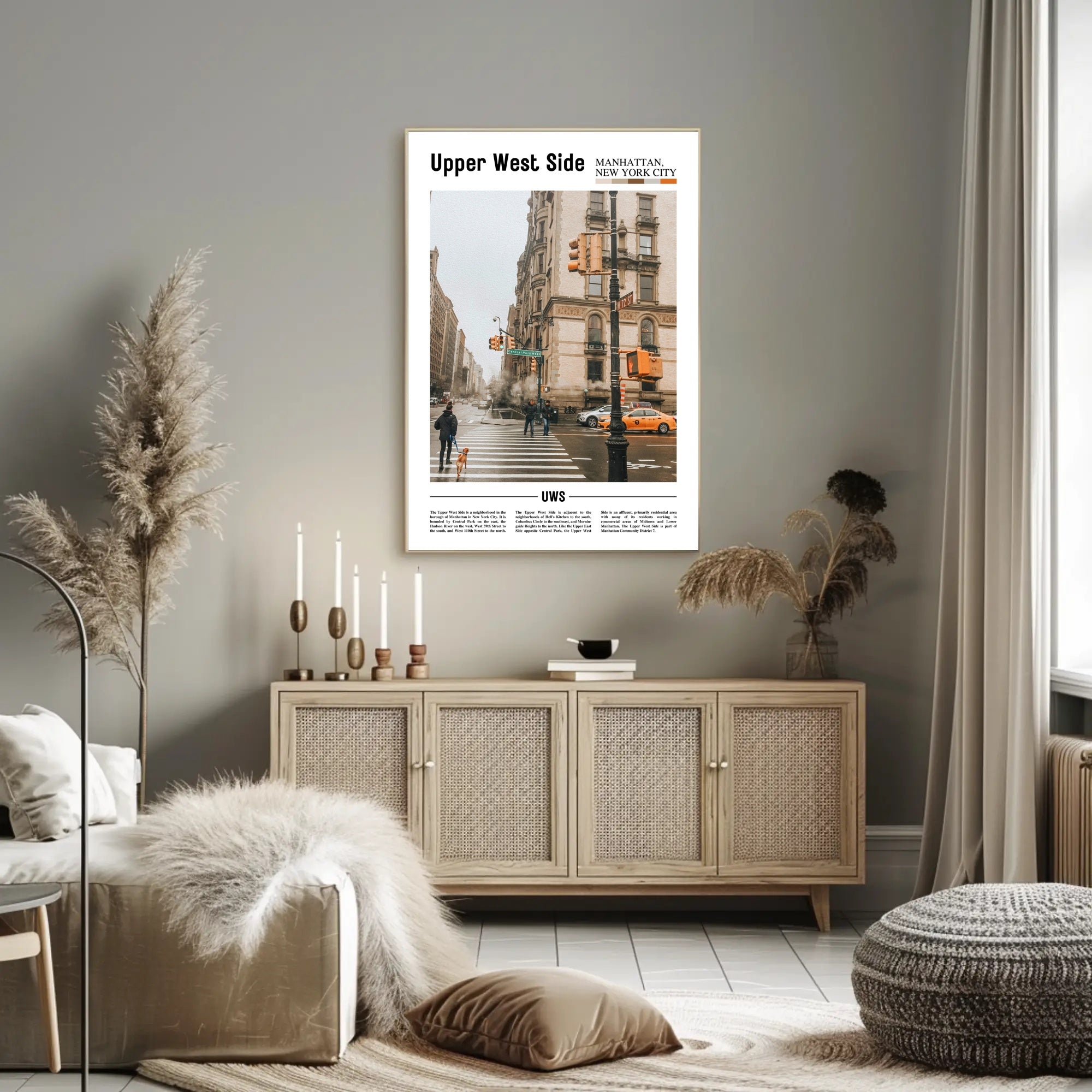 Upper West Side Urban Architectural Travel Poster PosterGoat