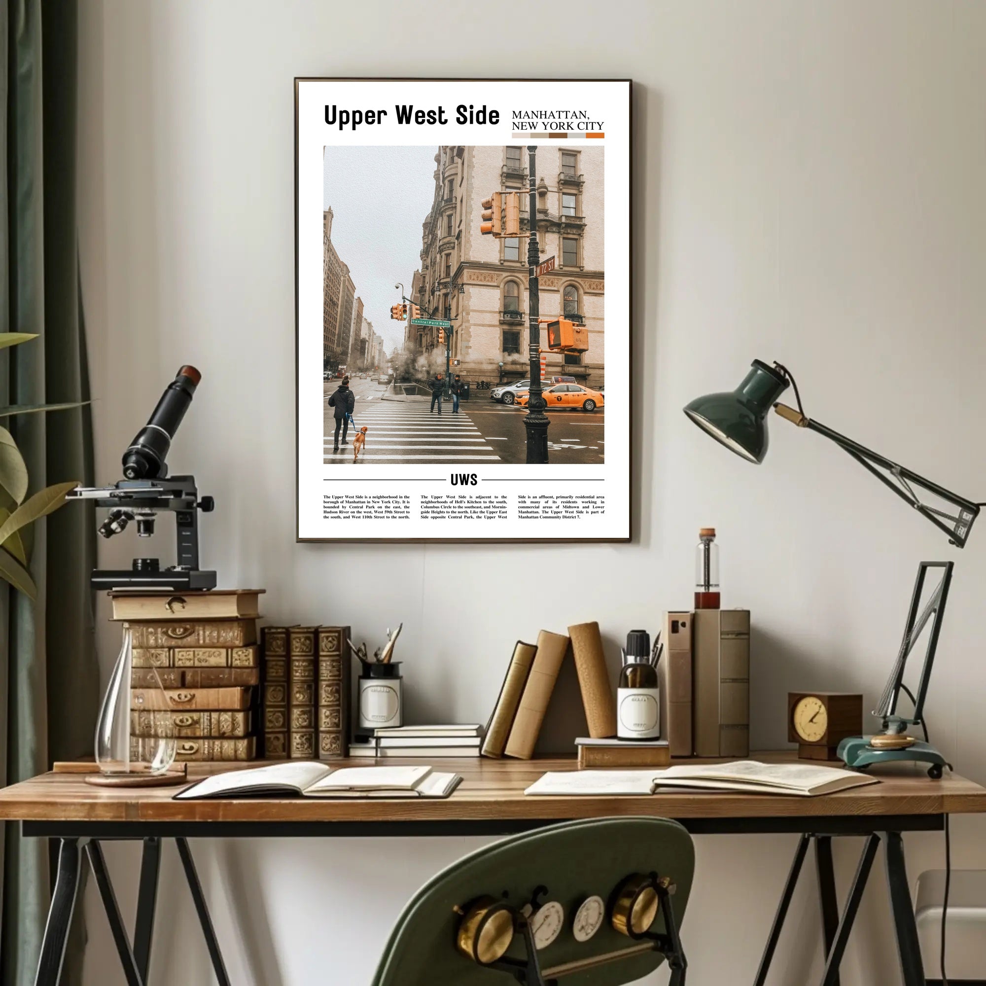 Upper West Side Urban Architectural Travel Poster PosterGoat
