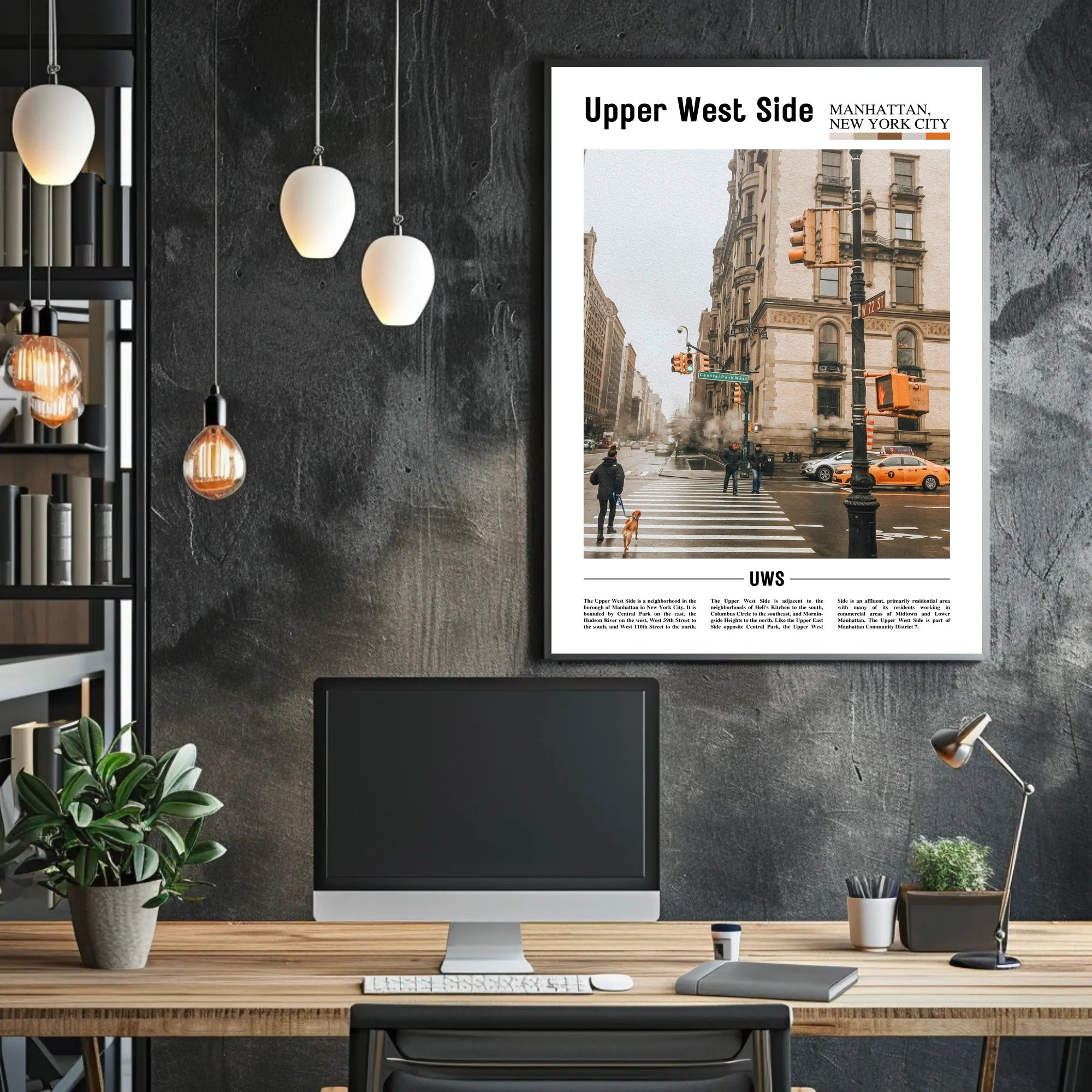 Upper West Side Urban Architectural Travel Poster PosterGoat