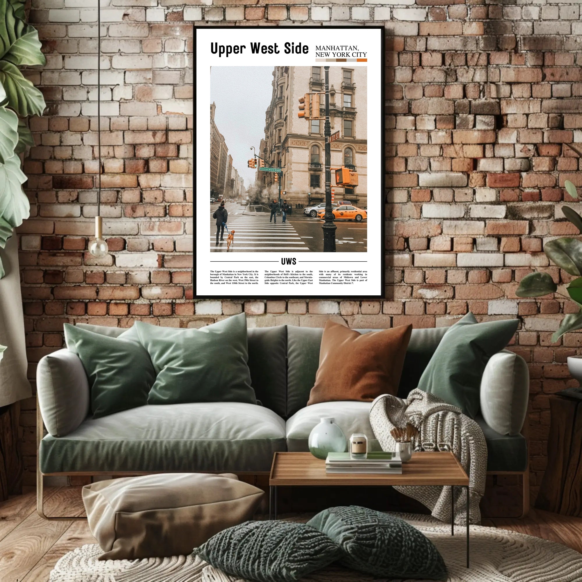 Upper West Side Urban Architectural Travel Poster PosterGoat