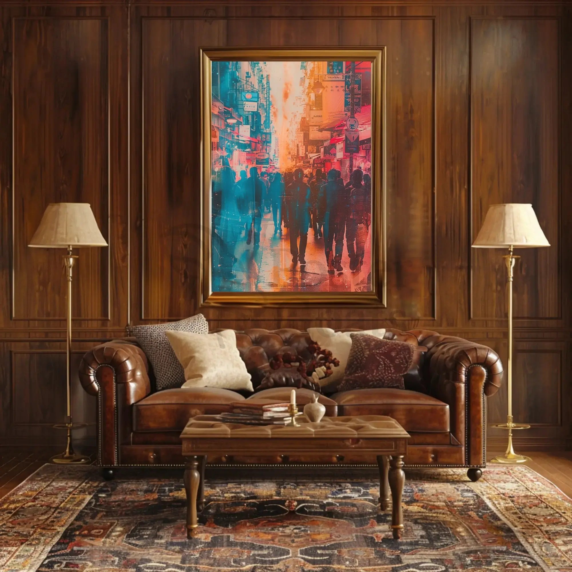Urban Asian Cityscape Vibrance Art Print Abstract Artistic Poster PosterGoat