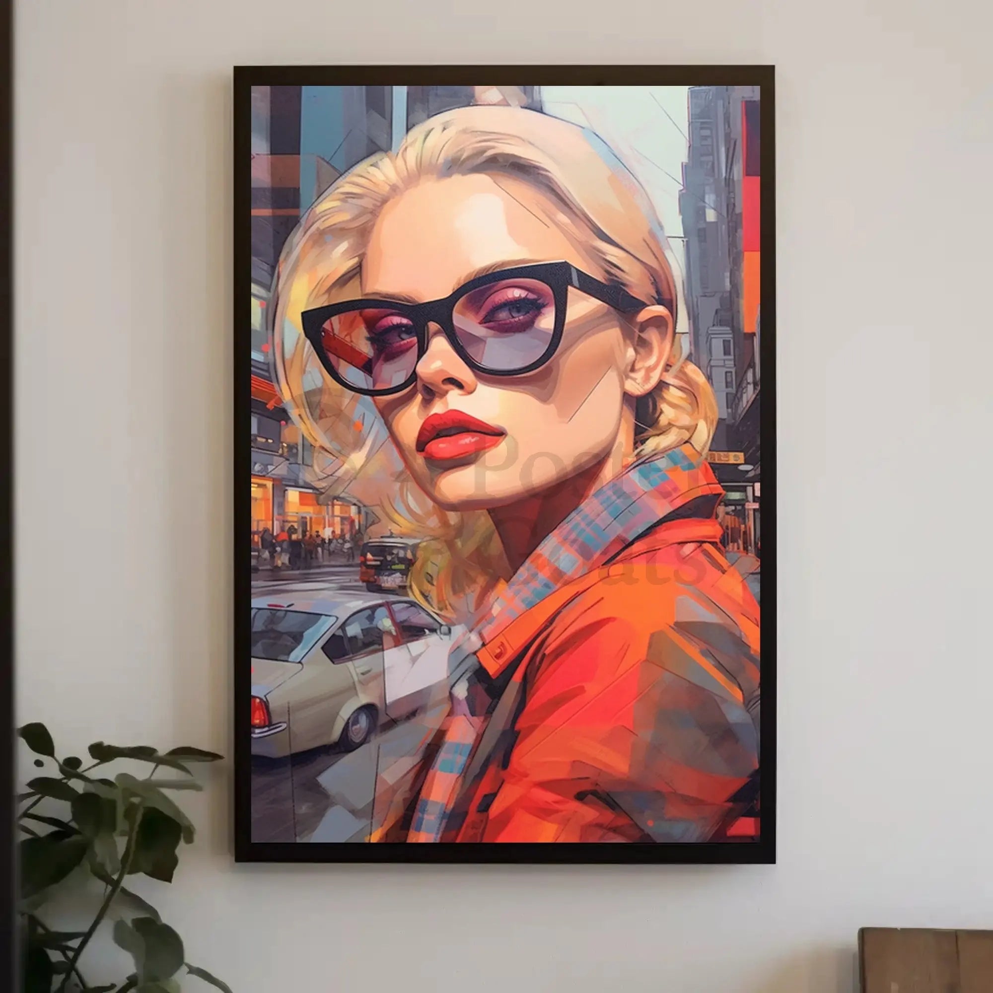 Urban Chic Woman Illustration Modern Pop Culture Poster PosterGoat