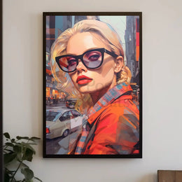 Urban Chic Woman Illustration Modern Pop Culture Poster PosterGoat