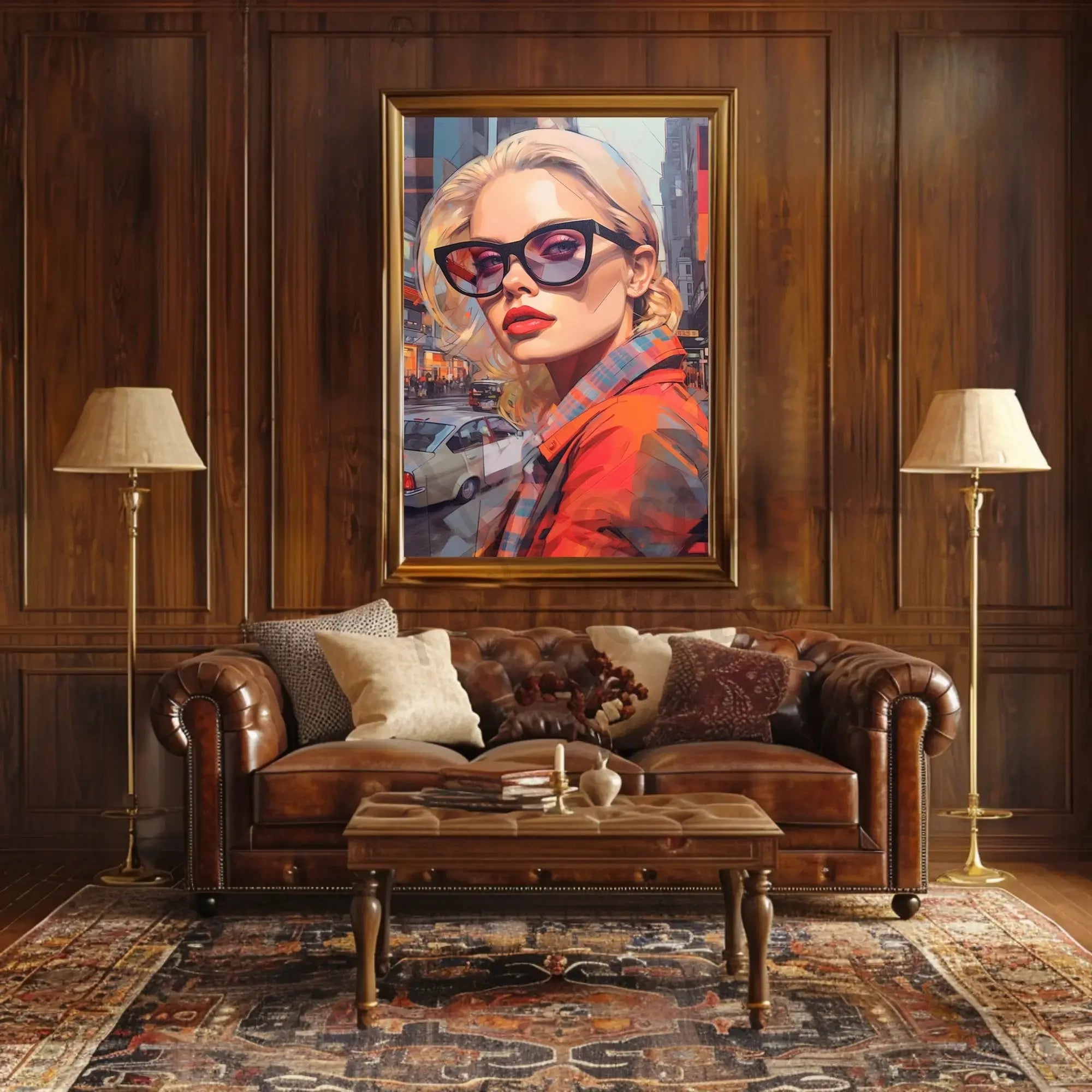 Urban Chic Woman Illustration Modern Pop Culture Poster PosterGoat