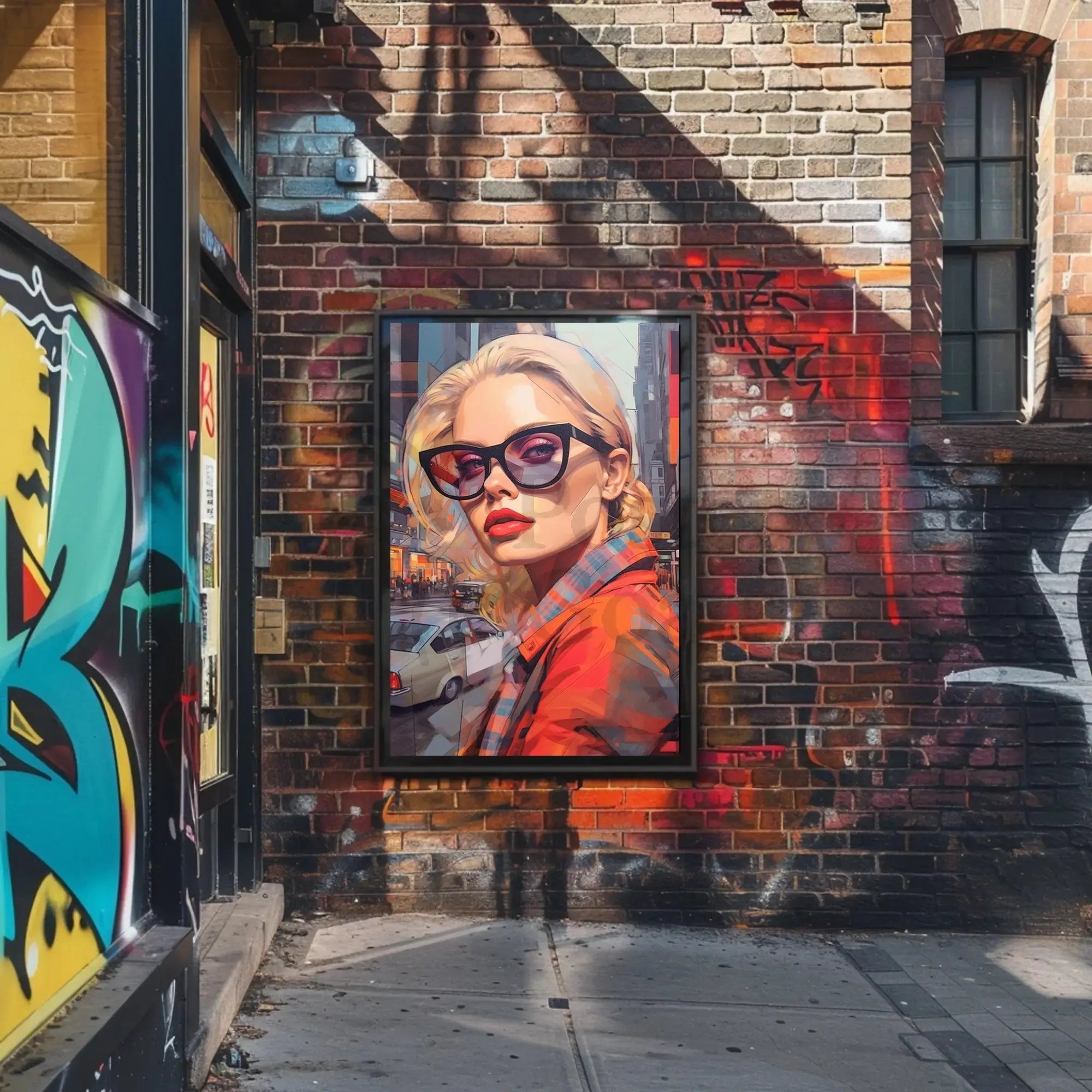 Urban Chic Woman Illustration Modern Pop Culture Poster PosterGoat