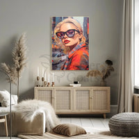 Urban Chic Woman Illustration Modern Pop Culture Poster PosterGoat