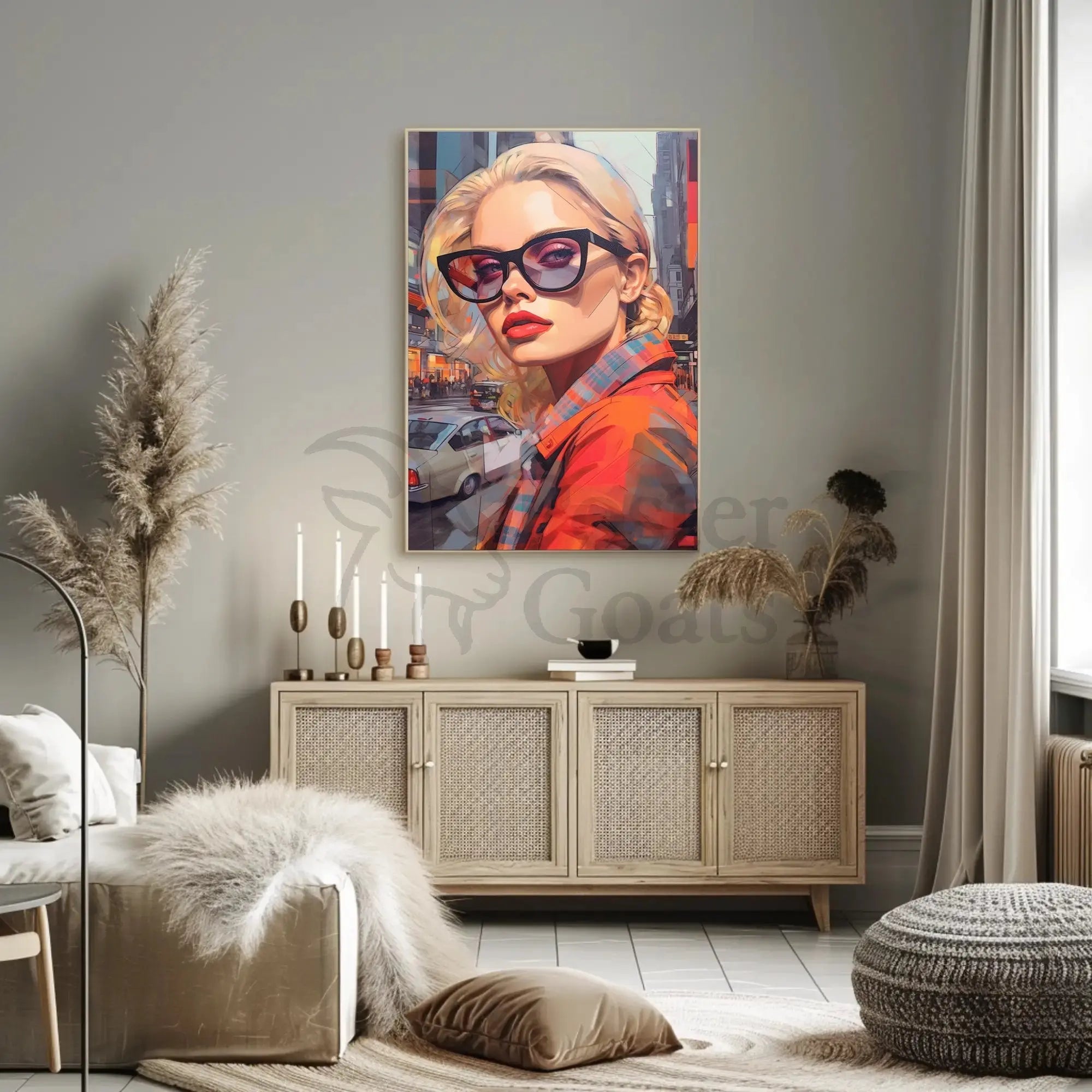 Urban Chic Woman Illustration Modern Pop Culture Poster PosterGoat