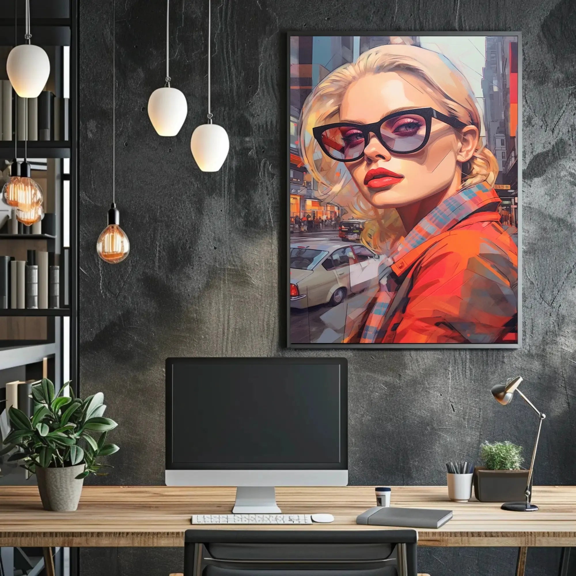 Urban Chic Woman Illustration Modern Pop Culture Poster PosterGoat
