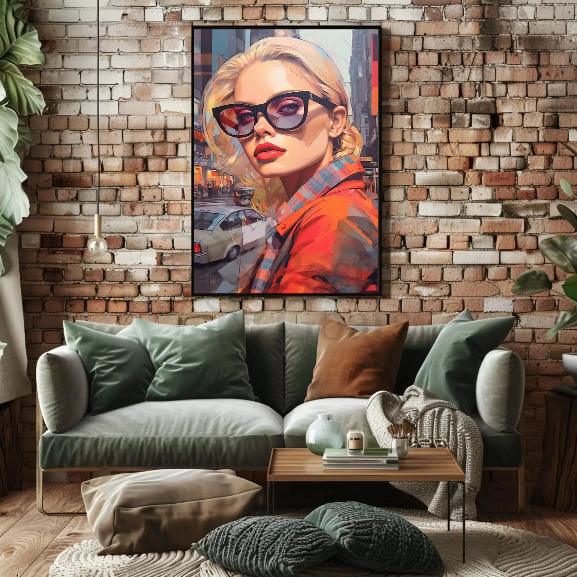 Urban Chic Woman Illustration Modern Pop Culture Poster PosterGoat