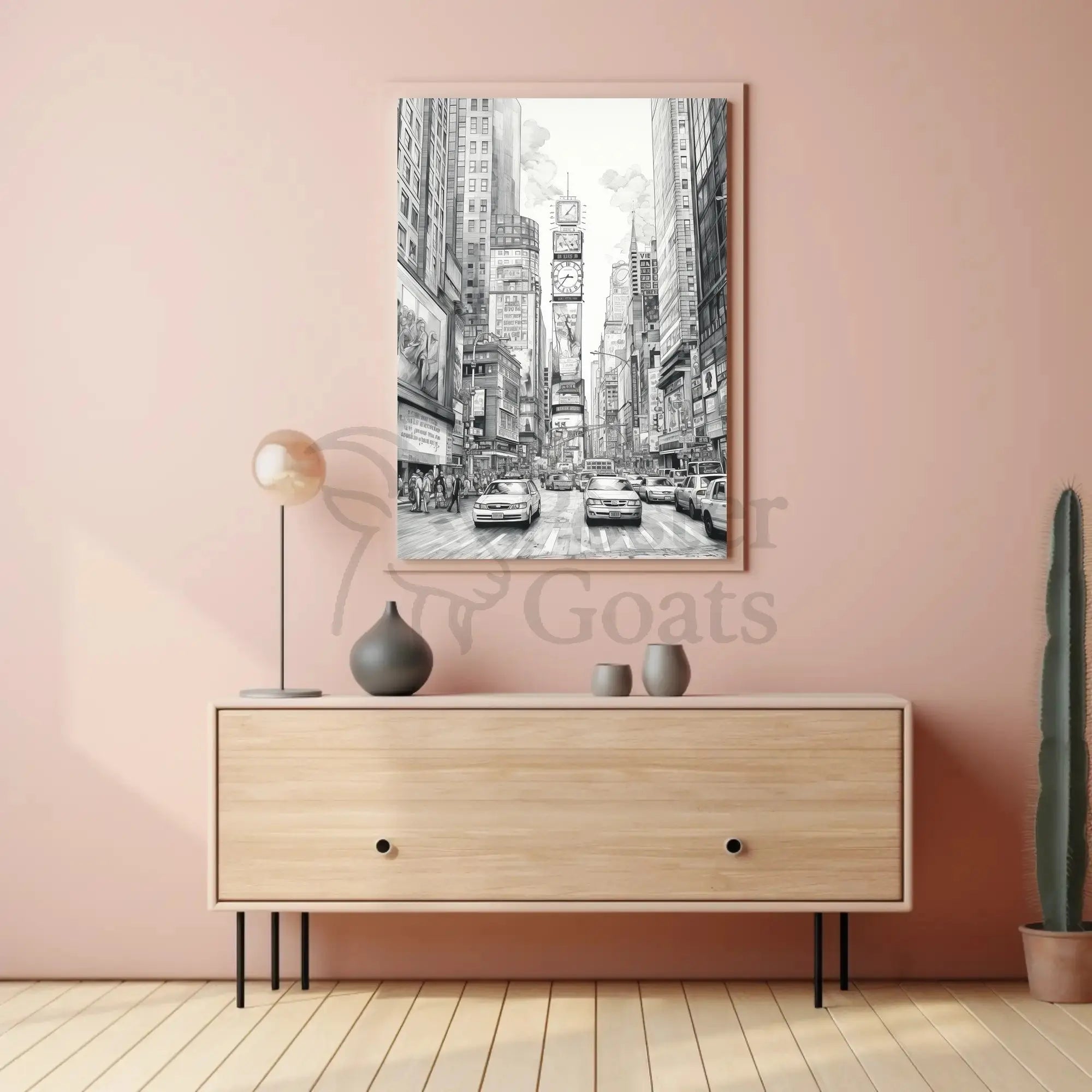 Urban Energy Black and White Sketch Travel Poster PosterGoat
