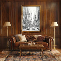 Urban Energy Black and White Sketch Travel Poster PosterGoat