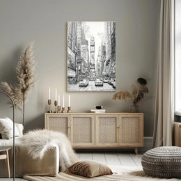 Urban Energy Black and White Sketch Travel Poster PosterGoat