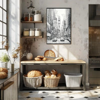 Urban Energy Black and White Sketch Travel Poster PosterGoat