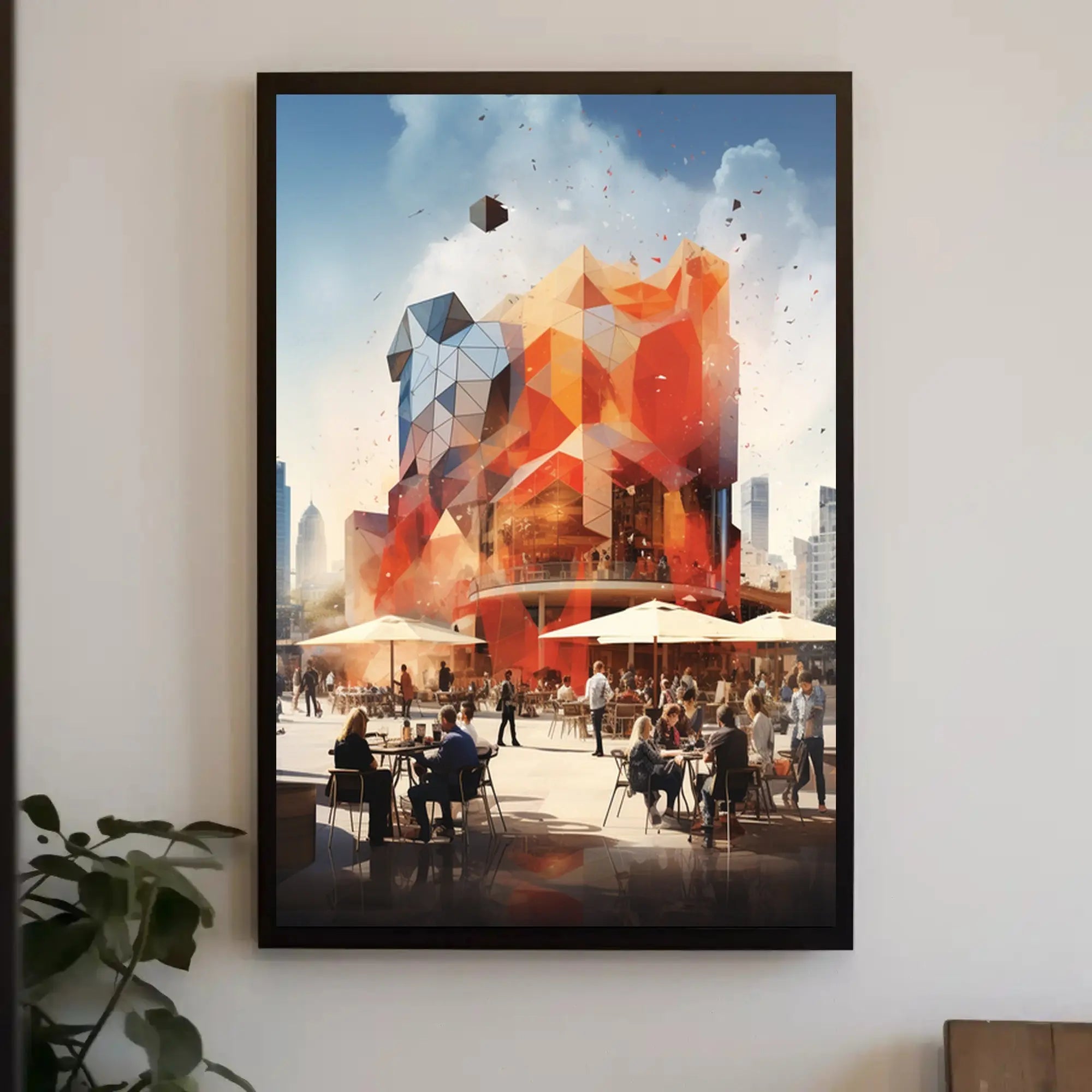 Urban Geometry: A Modern Social Scene Pop Culture Poster PosterGoat