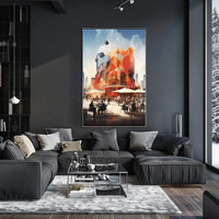 Urban Geometry: A Modern Social Scene Pop Culture Poster PosterGoat