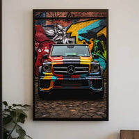 Urban Graffiti Car Art: Abstract, Artistic, or Pop Culture Poster PosterGoat