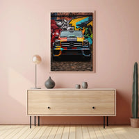 Urban Graffiti Car Art: Abstract, Artistic, or Pop Culture Poster PosterGoat