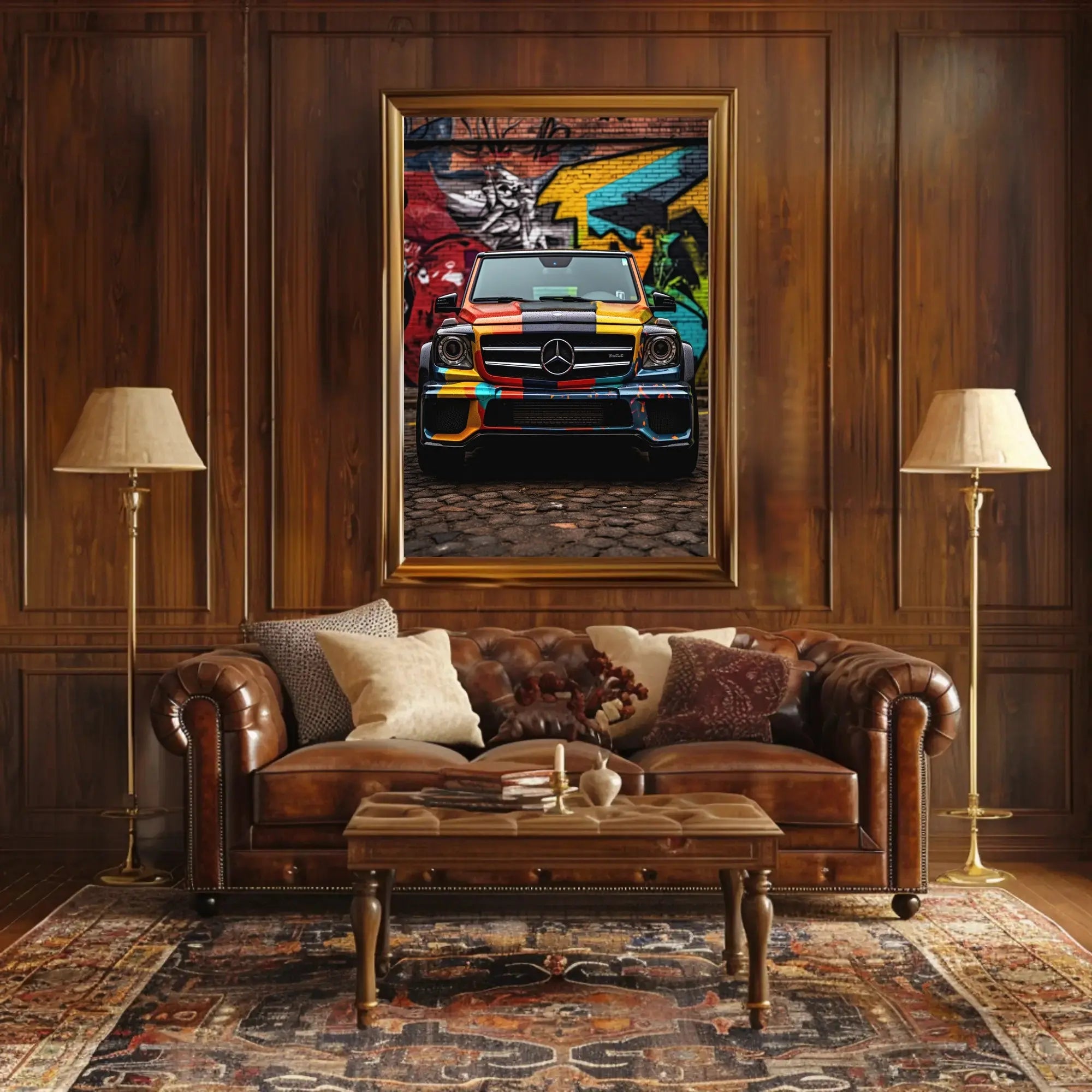 Urban Graffiti Car Art: Abstract, Artistic, or Pop Culture Poster PosterGoat