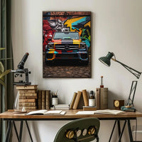 Urban Graffiti Car Art: Abstract, Artistic, or Pop Culture Poster PosterGoat
