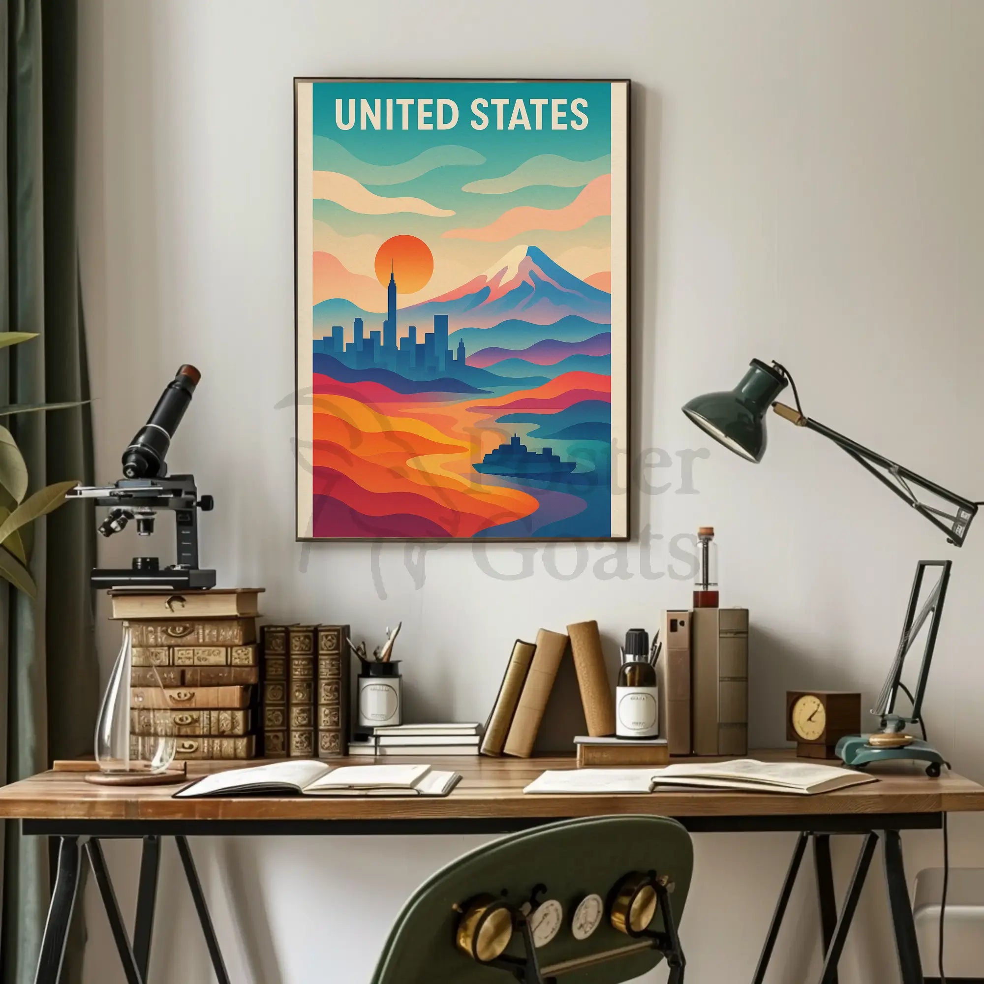 Urban-Nature Harmony Travel Poster PosterGoat