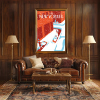 Urban Snowfall Serenity: Modern Cityscape Travel Poster PosterGoat