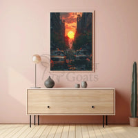 Urban Street Reclamation: Apocalyptic Artistic Sci-Fi Poster PosterGoat
