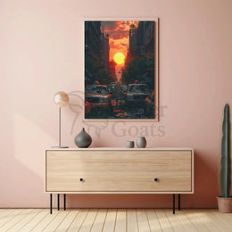 Urban Street Reclamation: Apocalyptic Artistic Sci-Fi Poster PosterGoat