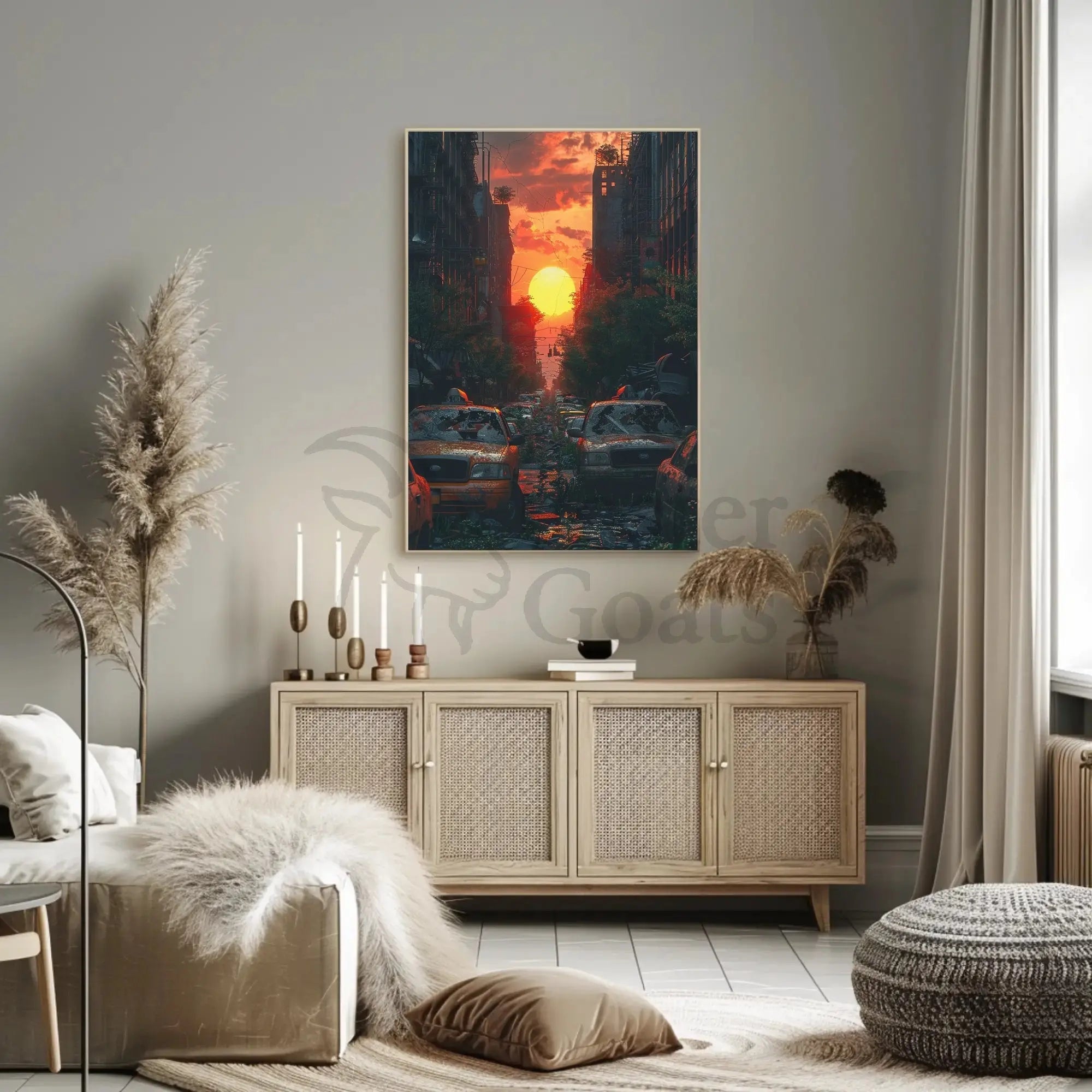 Urban Street Reclamation: Apocalyptic Artistic Sci-Fi Poster PosterGoat
