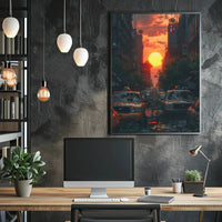 Urban Street Reclamation: Apocalyptic Artistic Sci-Fi Poster PosterGoat