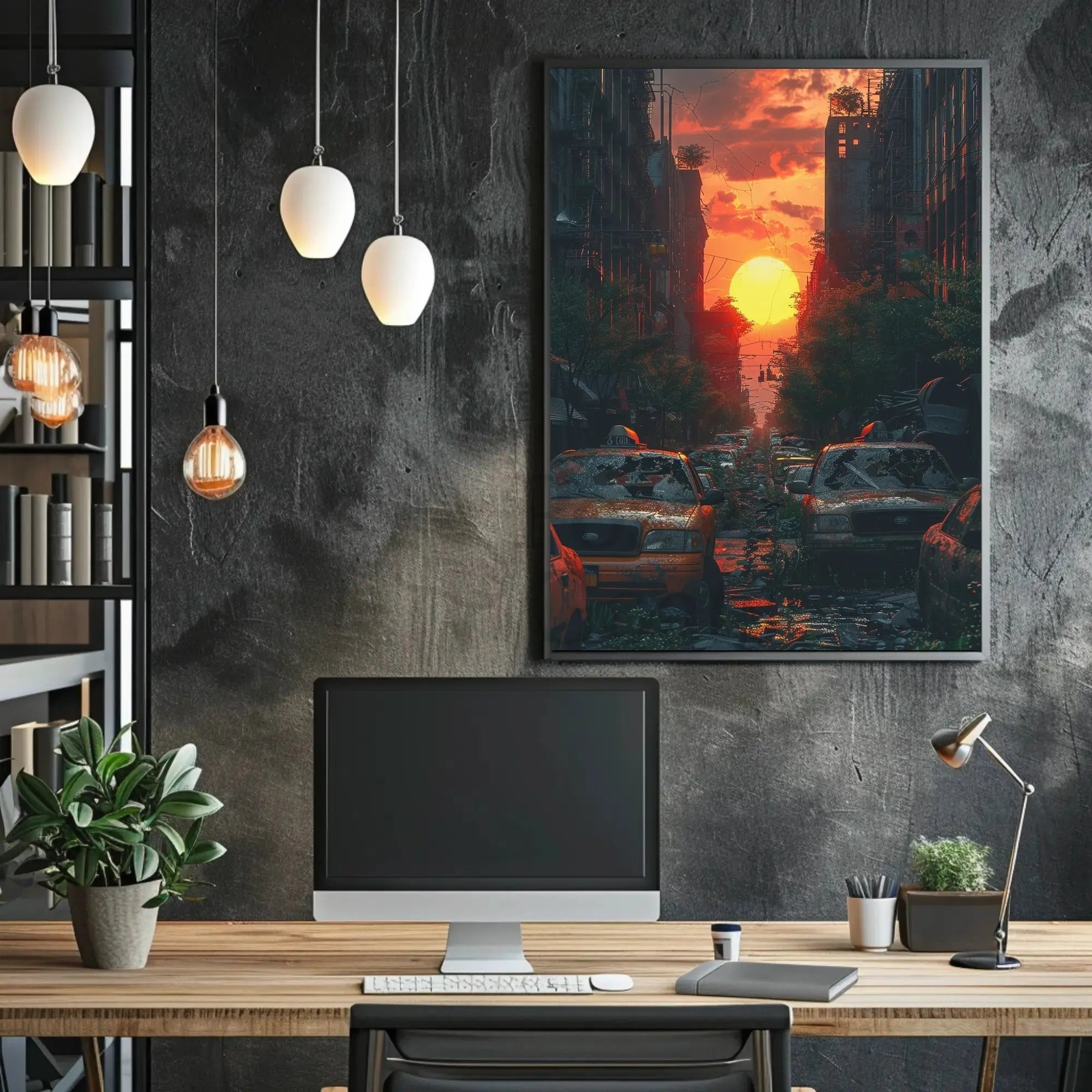 Urban Street Reclamation: Apocalyptic Artistic Sci-Fi Poster PosterGoat