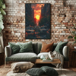 Urban Street Reclamation: Apocalyptic Artistic Sci-Fi Poster PosterGoat