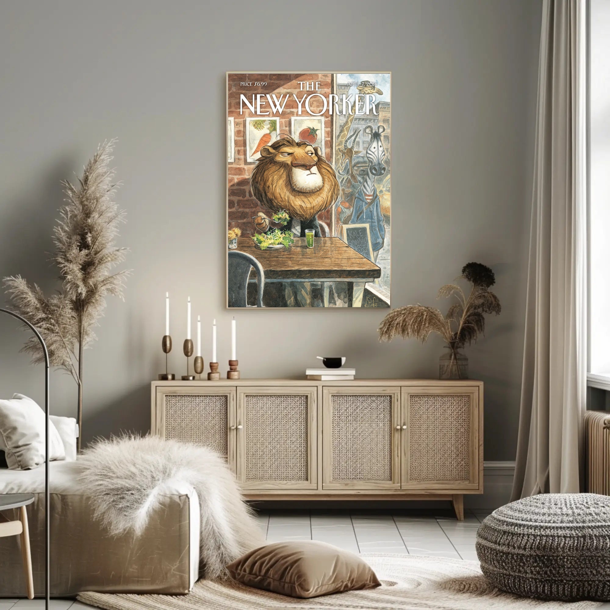 Urban Wildlife Takes Manhattan: Artistic Animal Poster PosterGoat