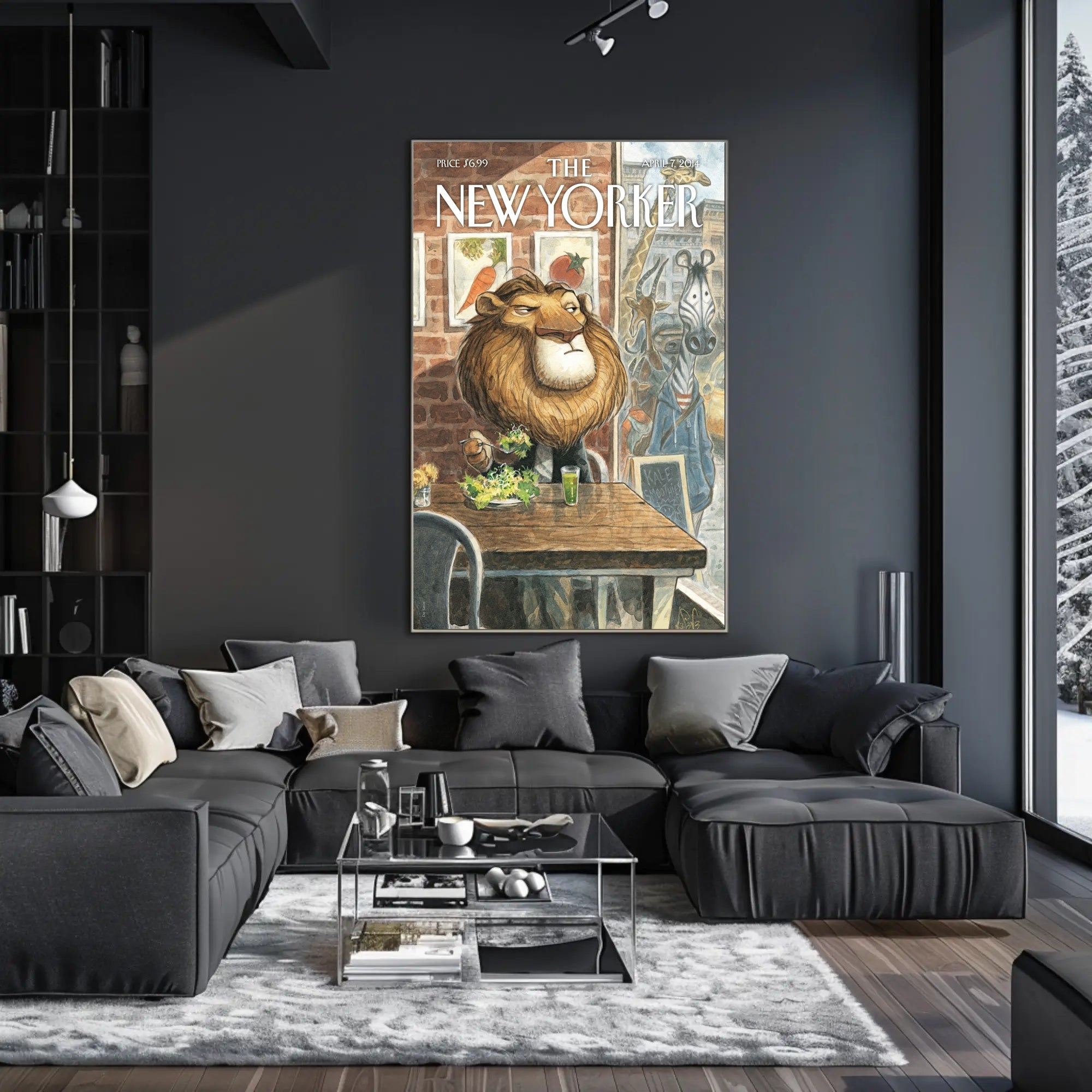 Urban Wildlife Takes Manhattan: Artistic Animal Poster PosterGoat